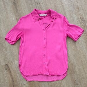 Zara Fuchsia Button-Down Shirt